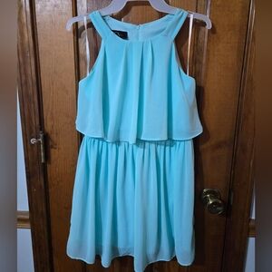 BCX Girl Light Blue Pleated Dress